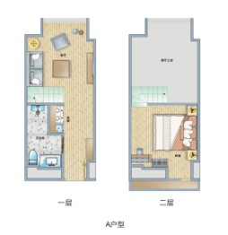 九龙都会红星广场1室1厅1厨1卫建面29.00㎡