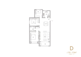 国赫天禧3室2厅1厨1卫建面110.00㎡