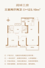 恒大翡翠华庭3室2厅2厨1卫建面123.19㎡