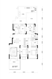 东山艺境2室2厅1厨2卫建面140.00㎡