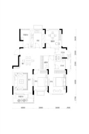 东山艺境2室2厅1厨2卫建面137.00㎡