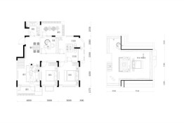 东山艺境3室3厅1厨2卫建面108.00㎡