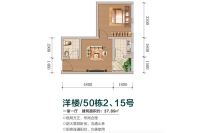 洋楼建面37.89平户型