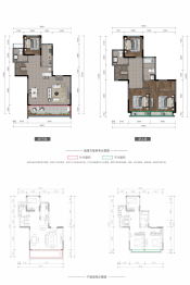 蓝光长岛城项目4室2厅1厨3卫建面168.00㎡