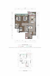 蓝光长岛城项目3室2厅1厨2卫建面95.00㎡