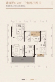 春晖花园3室2厅1厨2卫建面97.00㎡