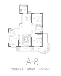 文兴水尚·3期3室2厅1厨2卫建面154.54㎡