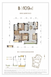 北辰鹿鸣院3室2厅1厨2卫建面109.00㎡