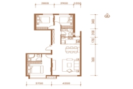 方兴·衛仕府3室2厅1厨2卫建面119.00㎡