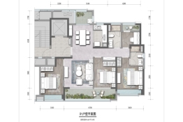 广州柳岸晓风4室2厅1厨2卫建面126.00㎡