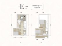 逸合中心（商用）3栋建面47平E户型