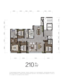 阳光城·和平1014室2厅1厨3卫建面210.00㎡