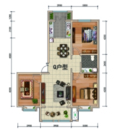 汇鑫·雍华府3室2厅1厨1卫建面122.00㎡