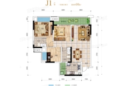 升伟云熙台3室2厅1厨2卫建面99.00㎡