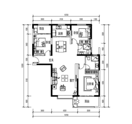 惠风·尚院3室2厅1厨2卫建面130.00㎡