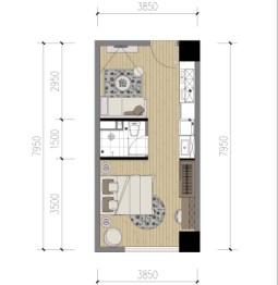 惠风·尚院1室1厅1厨1卫建面33.00㎡