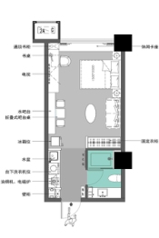 商谷智慧产业园1室1厅1厨1卫建面25.00㎡