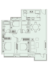 昆城景苑3室2厅1厨2卫建面118.00㎡