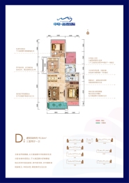 中电海湾国际社区3室2厅1厨1卫建面90.36㎡