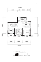 泰鲁C3室2厅1厨1卫建面87.69㎡