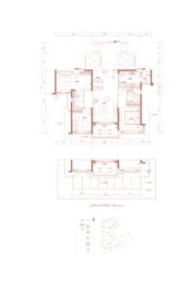 招商臻园3室2厅1厨2卫建面109.00㎡