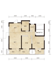 凤城·凯旋公馆2室2厅1厨1卫建面111.98㎡