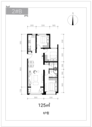 融创财富壹号3室2厅1厨2卫建面125.00㎡