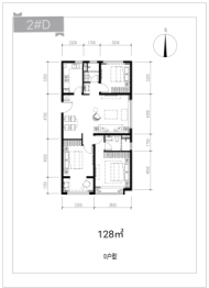 融创财富壹号3室2厅1厨2卫建面128.00㎡