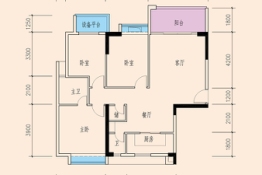星海时代家园3室2厅1厨2卫建面113.00㎡