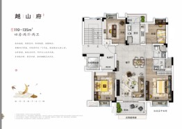 碧桂园·阅江山4室2厅1厨2卫建面135.00㎡