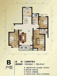 东方公馆3室2厅1厨2卫建面130.41㎡