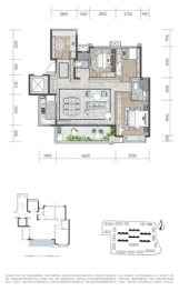 万科润园4室2厅1厨2卫建面125.00㎡