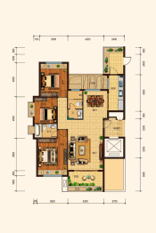 长弘·御府3室2厅1厨2卫建面134.59㎡