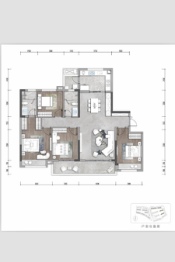 中海观园4室2厅1厨2卫建面143.00㎡