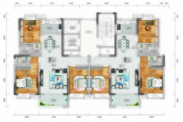 江南印象3室2厅1厨2卫建面126.00㎡