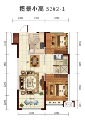 沈抚恒大·养生谷2室2厅1厨1卫建面94.00㎡