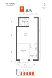 华鼎泰富·公寓1室1厅1厨1卫建面53.27㎡