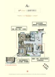 新野一品金麟府3室2厅1厨2卫建面128.00㎡