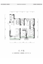 瑞璞·澜亭叙3室2厅1厨2卫建面117.00㎡