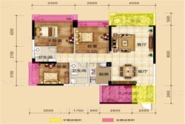 狮子岭花苑3室2厅1厨2卫建面113.76㎡