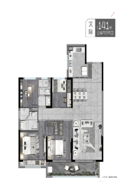 徐州天辰4室2厅1厨2卫建面141.00㎡