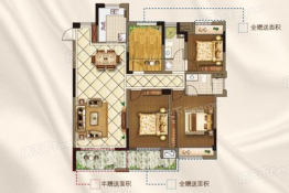 广厦名都4室2厅1厨2卫建面133.07㎡