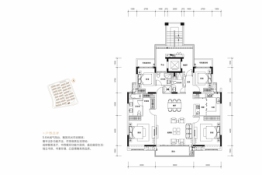 绿地新里海玥公馆4室2厅1厨3卫建面162.00㎡