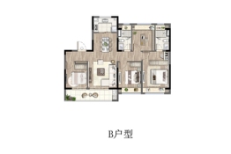 国铁保利和光晨樾4室2厅1厨2卫建面127.00㎡