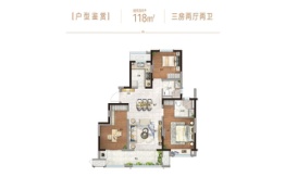 宿迁都会之光3室2厅1厨2卫建面118.00㎡