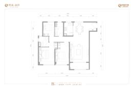 绿城诚园3室2厅1厨2卫建面125.00㎡