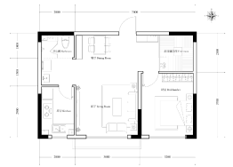 嘉惠燕京十里2室2厅1厨1卫建面65.00㎡