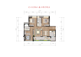 成锦熙锦5号3室2厅1厨2卫建面112.98㎡