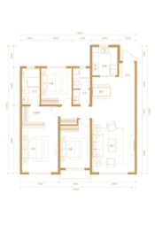 保利公园壹号3室2厅1厨2卫建面142.00㎡