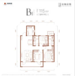 金地·宸悦3室2厅1厨2卫建面115.00㎡